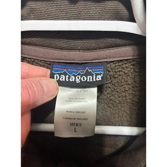 Vintage Patagonia Brown Synchilla Full Zip Fleece Coat Jacket Men's Large